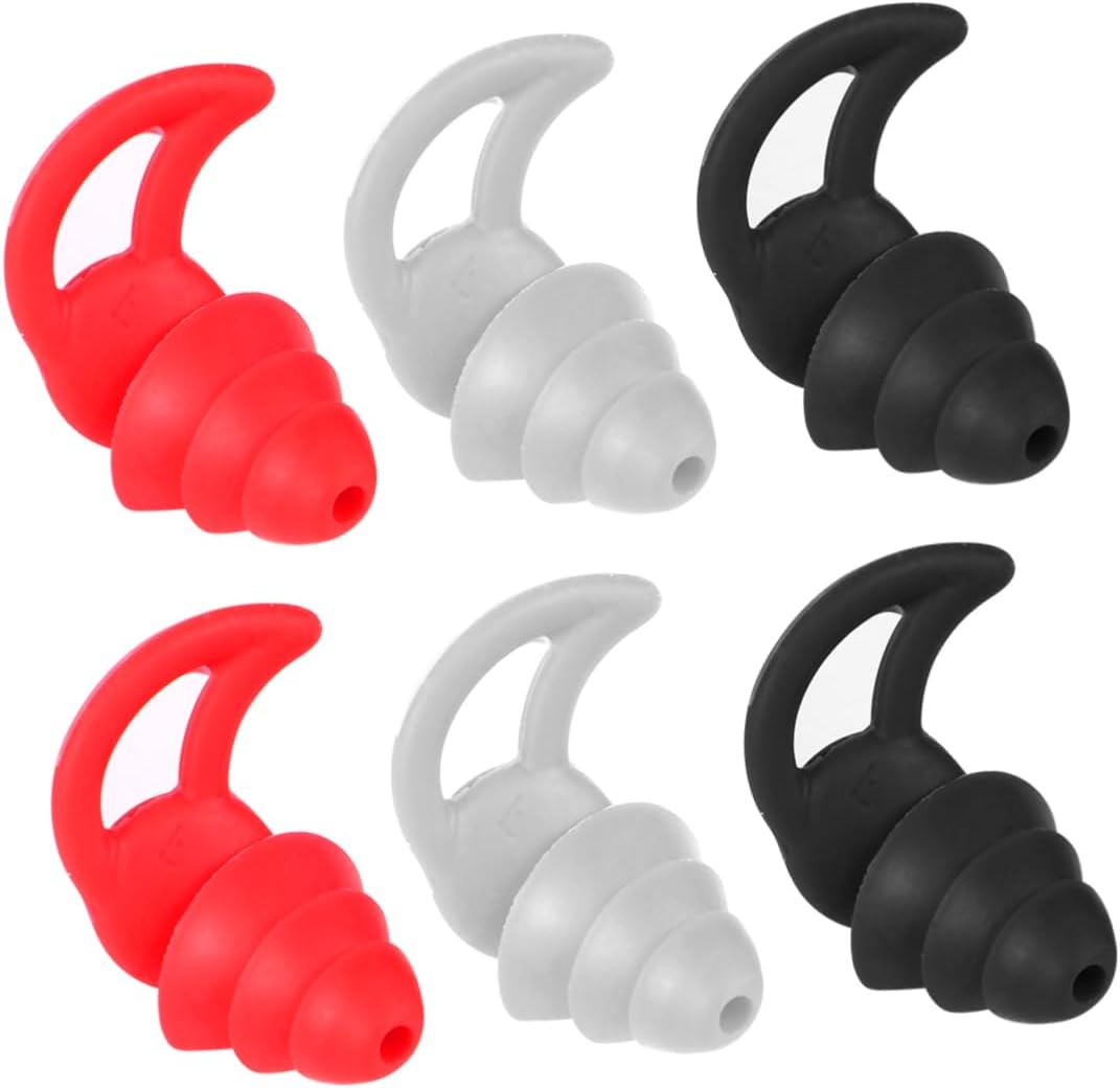 3 Pairs Noise Canceling Earplugs Travel Plug Ear Protection Earbuds