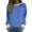 Womens Tops Shirts Blue, variant on Plus Size Tops for Women S-5X Trendy Stripe Printed Crewneck Pullover Sweatshirts Top Ladies Casual Long Sleeve Basic Going Out T Shirts