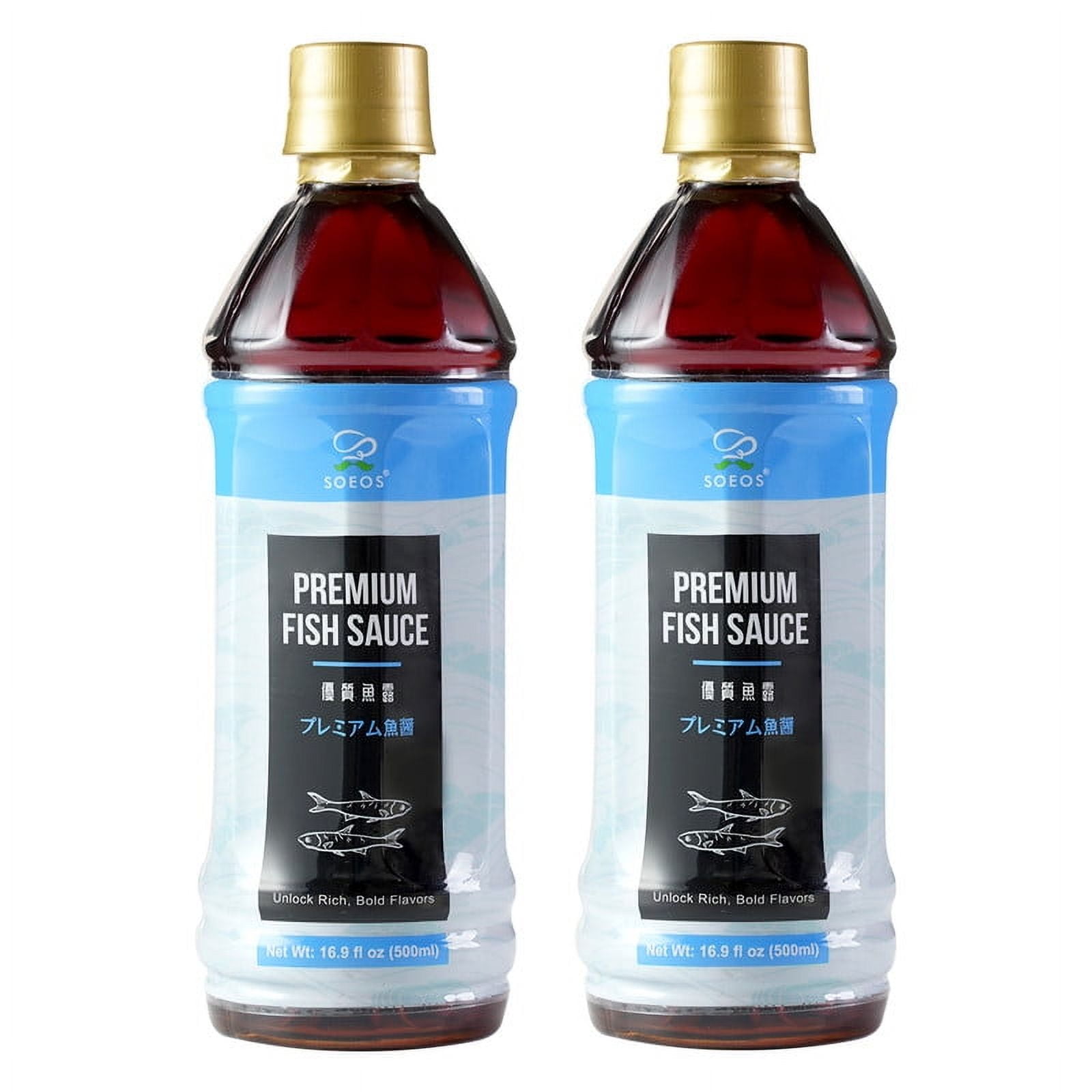 THREE CRABS Fish Sauce, Fish Sauce, 24 FL Oz, Halal Certified