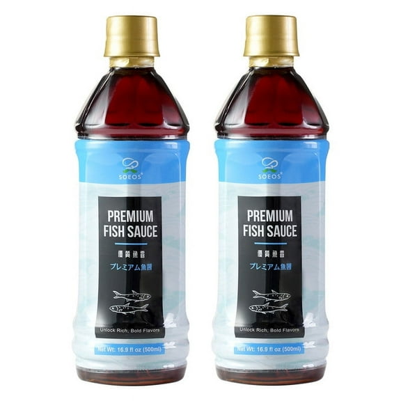 Soeos Thai Fish Sauce, 500ml, 2 Pack, total weight 1000ml