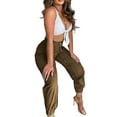 thumbnail image 3 of LilyLLL Women High Waist Combat Cargo Pants Zipper Pockets Trousers, 3 of 3