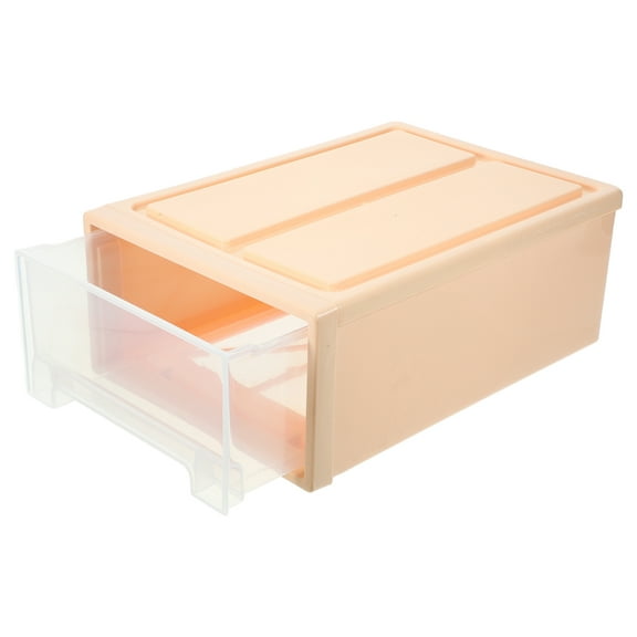 Masteelf Pink Plastic Shoe Storage Box for Articles Storage Transparent Drawer Design
