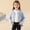 Blue, variant on Kids Classic Jacket Padded Silk Mix Long Sleeve Thick Layer Wearing for 1-16Years