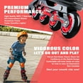 thumbnail image 2 of 2PM SPORTS Torinx Red Black kids Boys Beginner Adjustable Inline Skates,Fun Roller Skates for Girls,Roller Blades for Men and Ladies - Red Large(4Y-7Y US), 2 of 12