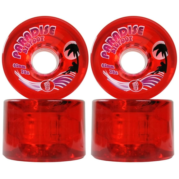 Bigfoot Freeride Longboard Wheels 65mm 78A Islanders SHR Cruiser Red