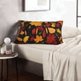 thumbnail image 6 of Goofa Autumn Maple Leaves A Print Plush Throw Pillow Case, Soft Velvet with Hidden Zipper, Decorative Cushion Cover for Sofa, Bed, Car, and Home Décor-14"x20", 6 of 6