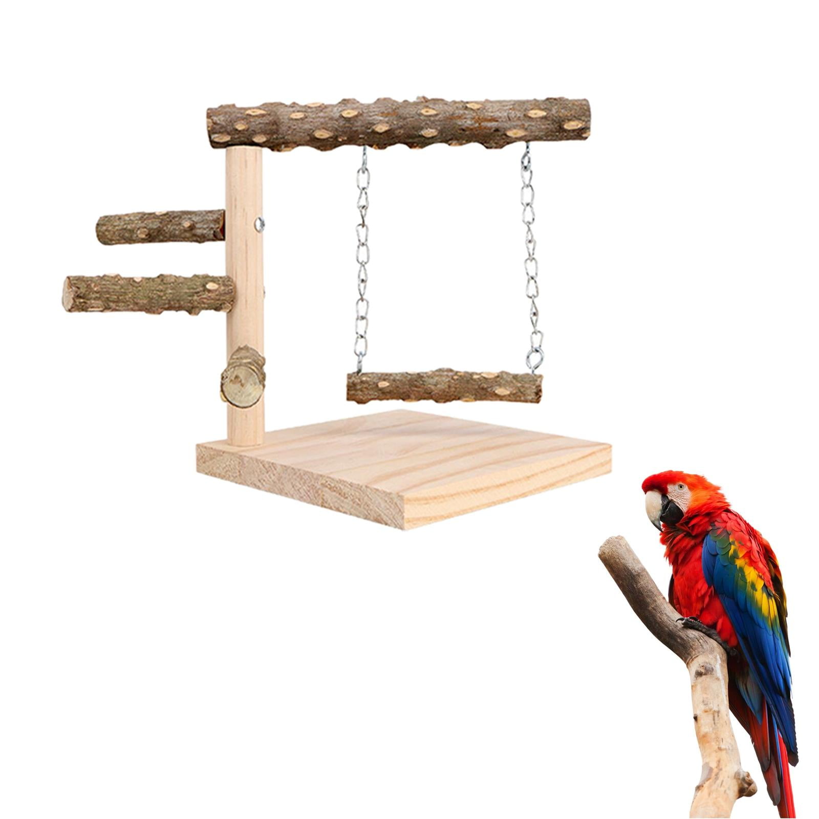 Bvdfgk Parrot Playsand Bird Playground Parakeet Boredom Breaker Wooden Picchas Bird Toy Branch Wood
