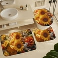 thumbnail image 6 of Sunflower 4 Piece Shower Curtain Sets, with Non-Slip Rugs, Toilet Lid Cover And Bath Mat, for Bathroom Decor Set, 6 of 8