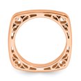 thumbnail image 2 of Sterling Silver Polished Pink-Plate Square Ring, 2 of 4