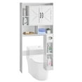 thumbnail image 1 of VEVOR Over The Toilet Storage Cabinet for Bathroom with Adjustable Shelf White 66" H, 1 of 9
