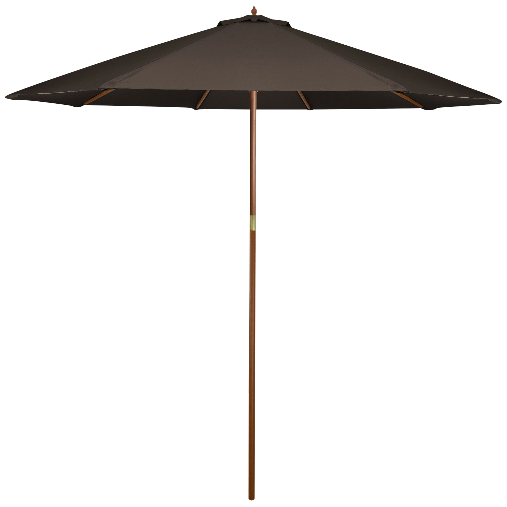 Northlight 8.5ft Outdoor Patio Market Umbrella with Wooden Pole, Brown