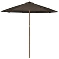 thumbnail image 2 of Northlight 8.5ft Outdoor Patio Market Umbrella with Wooden Pole, Brown, 2 of 6