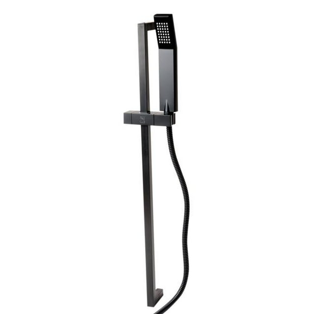 ALFI AB7606-BM Square Sliding Rail Hand Shower Set, Black Matte