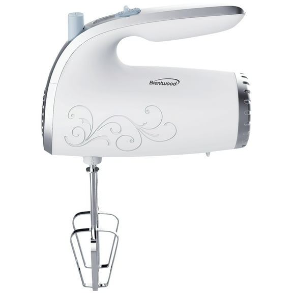 Brentwood Lightweight 5-Speed Electric Hand Mixer (White), HM-48W