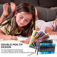 thumbnail image 2 of Toorise 100Colors Double Tip Brush Pens Washable Double Brush Marker Pens Multifunctional Art Markers Set Practical Paint Markers Set with Fine and Brush Tip for Sketching Drawing Coloring, 2 of 10