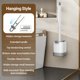 thumbnail image 5 of Toilet Brush Long Handled Silicone Wall Mounted Toilet Brush Base Set Toilet Brush Cleaning Brush Household Toilet Brush Wall Mounted Storage, 5 of 6
