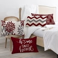 thumbnail image 2 of Burgundy Modern Pillow Covers 12x30 Set of 4,Decorative Couch Throw Pillow Cover for Sofa Living Room,Linen Red and Cream Farmhouse Cushion Case Outdoor Home Decoration(Burgundy), 2 of 6