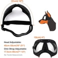 thumbnail image 4 of Gafas protectoras para perros con correas ajustables, fáciles de poner, con protección UV, ideales para perros medianos y grandes (lentes azules)., 4 of 5