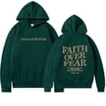 thumbnail image 1 of Faith Over Fear Sweat à Capuche Chrétien Sweat à Capuche Jésus Tendance, 1 of 8