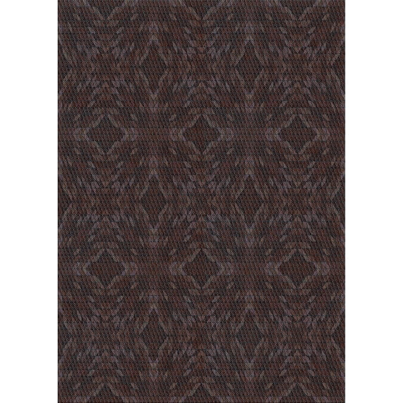 Ahgly Company Machine Washable Indoor Rectangle Transitional Black Brown Area Rugs, 2' x 4'