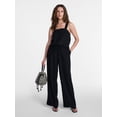 thumbnail image 2 of Time and Tru Women's Wide Leg Linen Blend Pants, Sizes XS-4X, 2 of 5