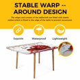 thumbnail image 4 of Valentine's Day Table Cloths for 4 Foot Rectangle Tables, Red Plaid Truck Roses Love Leaves Wood Patio Waterproof Elastic Fitted Tablecloths, Washable Rectangular Table Cover for Camping, 4 of 8