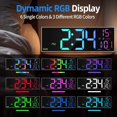 LEIKE 16.2'' Large Digital Wall Clock with Remote Control, Big Led/Dual