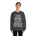 thumbnail image 4 of Funny Saying I'm not always confident Fun Gag Pun S Gildan 18000 Sweatshirt, 4 of 4