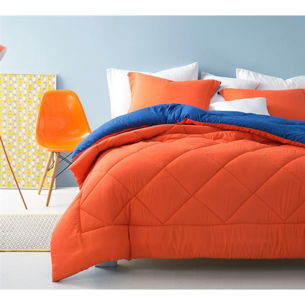 Orange/Blue Reversible Comforter - Walmart.com - Walmart.com
