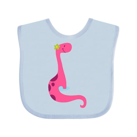

Inktastic Cute Pink Dinosaur Gift Baby Girl Bib
