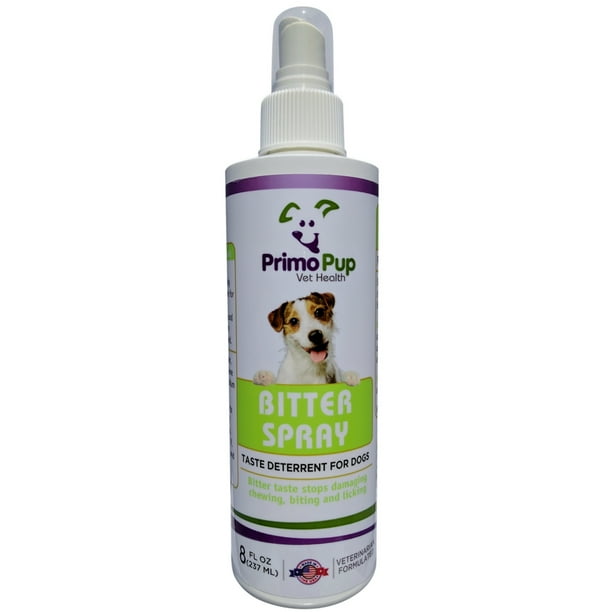 Bitter Spray Taste Deterrent For Dogs Primo Pup Vet Health Stops Damaging Chewing Biting And Licking 8 Fl Oz Walmart Com