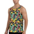 thumbnail image 2 of Xecao Angry Shark Pattern Men's Tank Top Workout Quick Dry Sleeveless Gym Jogging Muscle Shirts Summer Swim Beach Tops, 2 of 9