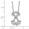 thumbnail image 2 of 925 Sterling Silver Rhodium Plated Cubic Zirconia Animal Pet Dog With 2inch Extension Necklace 18 Inch 12.75mm Wide Pend, 2 of 2