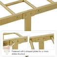 thumbnail image 6 of Topeakmart Metal Platform Bed with High Headboard and Footboard, Antique Gold, Full, 6 of 8