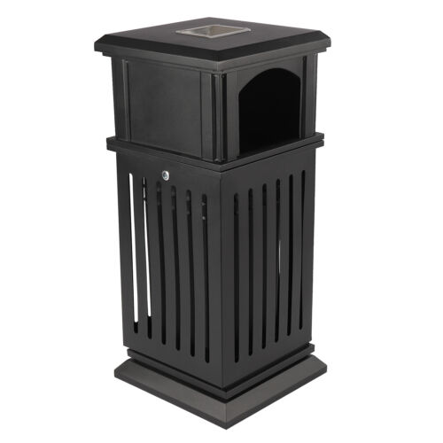 Large Garbage Waste Recycle Bin Commercial Trash Can Restaurant Outdoor Black