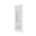 thumbnail image 6 of 30" x 80" French Interior Door - 1 Lite Tempered Frosted Glass Pantry Door Panels, Closet & Bathroom Single Door Slab, White Primed, MDF - Finished Door Panel, 6 of 7