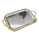 thumbnail image 1 of Bandeja decorativa para servir, bandeja para mesa de centro, fácil de limpiar, elegante, con asa, bandejas de tocador para comida, café, té, otomana 37 x 255 x 36 cm, 1 of 8