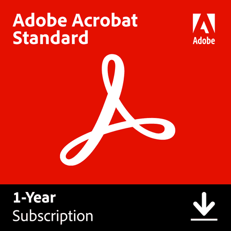 Adobe Acrobat Standard | 1 Year Subscription, 1 User | For Windows [Digital Download]