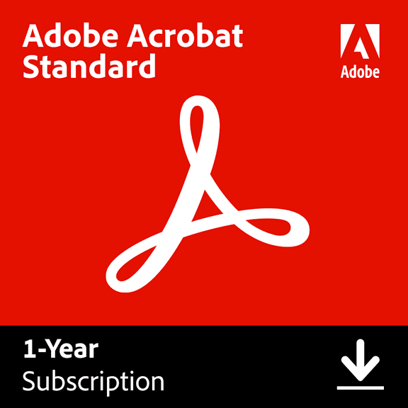 Adobe Acrobat Standard, Convert, Edit, E-Sign, Protect, PDF Software for PC/MAC (Digital Download)