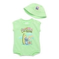 thumbnail image 2 of Disney Lilo & Stitch Baby Girls Sleeveless Graphic Romper with Matching Bucket Hat, 2-Piece Set, Sizes 0-3 Months- 24 Months, 2 of 8