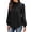 Black, variant on Long Sleeve Shirts for Women Mock Neck Tops Pleated Front Blouses Dressy Casual Fall Clothes White M