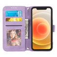 thumbnail image 4 of For Iphone 14 Pro Embossed Striped Magnetic Case(Purple),iPhone 12, 4 of 6