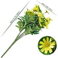 thumbnail image 5 of Flores de seda de margaritas, arreglo de flores artificiales para exteriores y ramo de boda (2 paquetes de flores, simplemente amarillo) Sincero  Juguete, 5 of 5