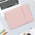 thumbnail image 7 of Mosiso 13-13.3 inch Laptop Sleeve for MacBook Air Pro 13 14 inch A1466 A1502 A2779 M2 M1 A2442 HP Dell Lenovo ,Square Quilted Notebook Briefcase with Small Case, Chalk Pink, 7 of 7