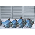 thumbnail image 2 of Ambesonne Summer Throw Pillow Cover 4 Pack, Lake Sea View Holiday, 24", Blue White and Green, 2 of 5