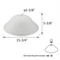 thumbnail image 2 of Aspen Creative 23511-11,Frosted Glass Shade for Medium Base Socket Torchiere Lamp, Swag Lamp and Pendant,15-3/4" Diameter x 5-3/8" High., 2 of 5
