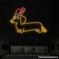 thumbnail image 2 of Glowneon Dachshund Dog Neon Sign, Dachshund Santa Hat LED, Dachshund Lover Gift, Pet Shop Decor, 2 of 5