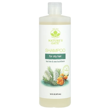 Mild By Nature (Nature's Gate), Tea Tree & Sea Buckthorn Shampoo for Oily Hair, 16 fl oz (473 ml)