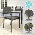 thumbnail image 4 of Martha Stewart Indoor-Outdoor Stackable Patio Dining Armchair in Gray Rattan Wicker, 4 of 13