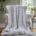 thumbnail image 3 of Fuzzy Faux Fur Throw Blanket Black Super Soft Cozy Plush Fuzzy Shaggy Blanket for Couch Sofa Bed (Black, Throw(50"x60")), 3 of 9